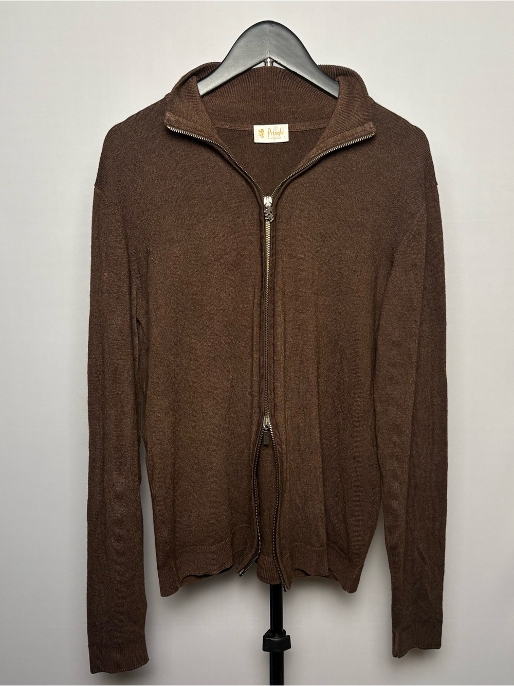Pringle of Scotland Men's Fine Knit Zip-Up Sweater (missing tags)